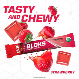 Clif Bloks Energy Chews - Strawberry Flavor
