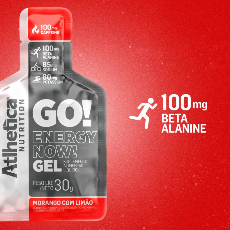 Atlhetica Nutrition GO! ENERGY NOW GEL MORANGO CON LIMON