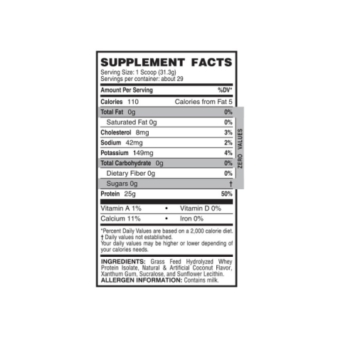 Landerfit Hydro Definition Isolate 2.11 Lbs - Coconut