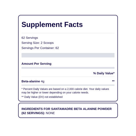 Santa Madre Beta-alanine 250gr.